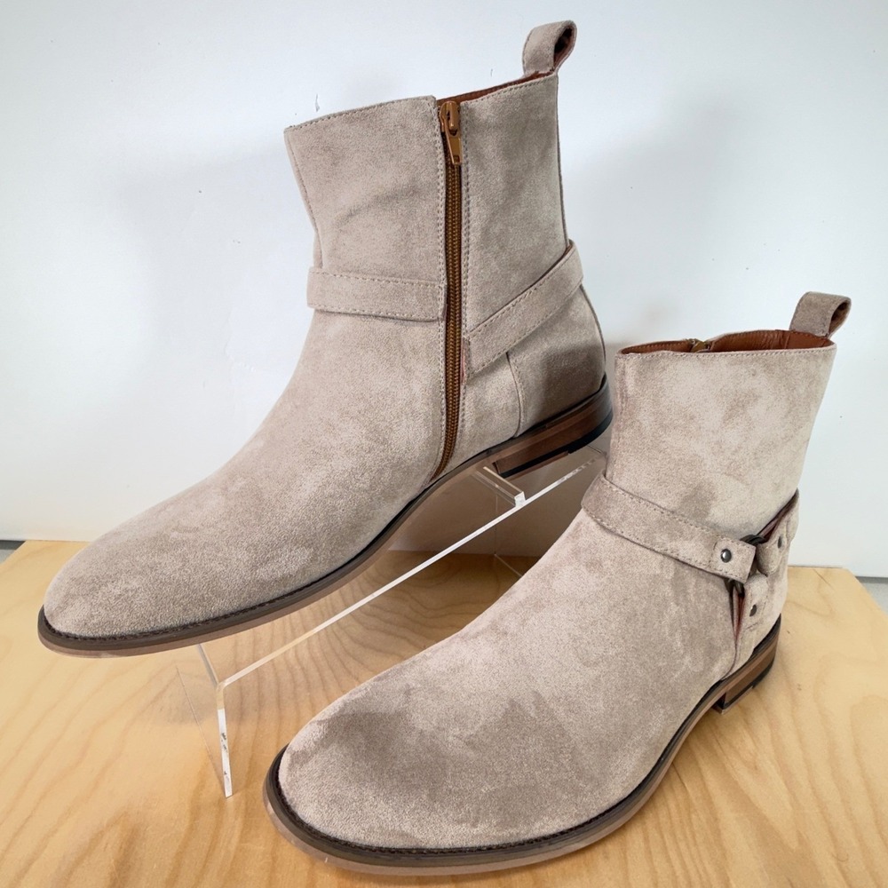 Polar Fox Mens Suede Ankle Boots, Western Style, Dress‎ Casual, Size 12